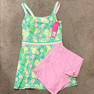 Lilly Pulitzer Green and Pink Spearmint Print Dress